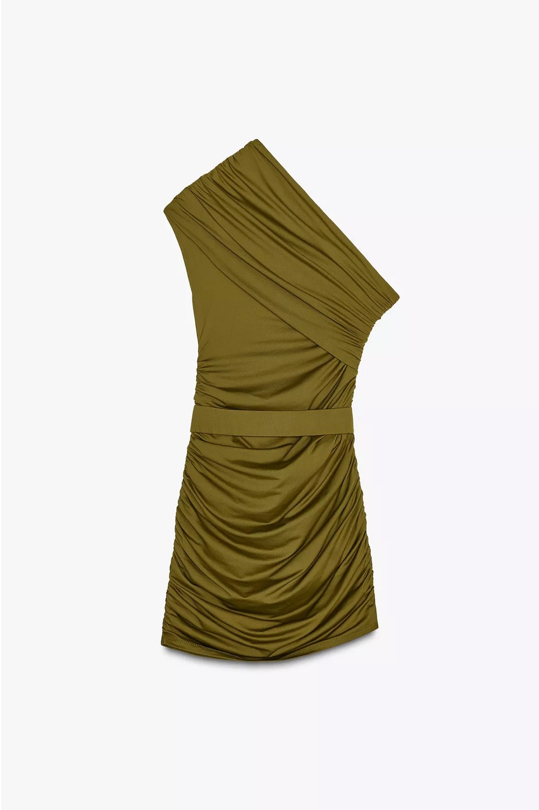 VESTIDO FRUNCES ASIMÉTRICO