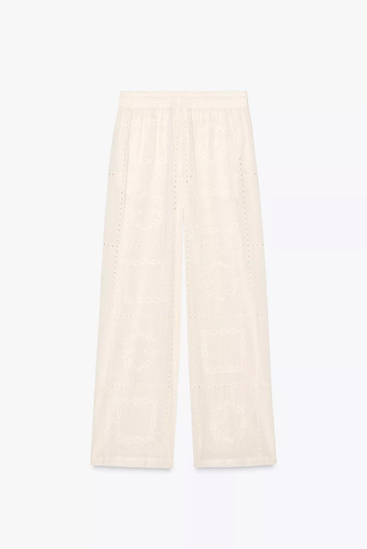 PANTALÓN PIJAMERO BORDADOS ZW COLLECTION