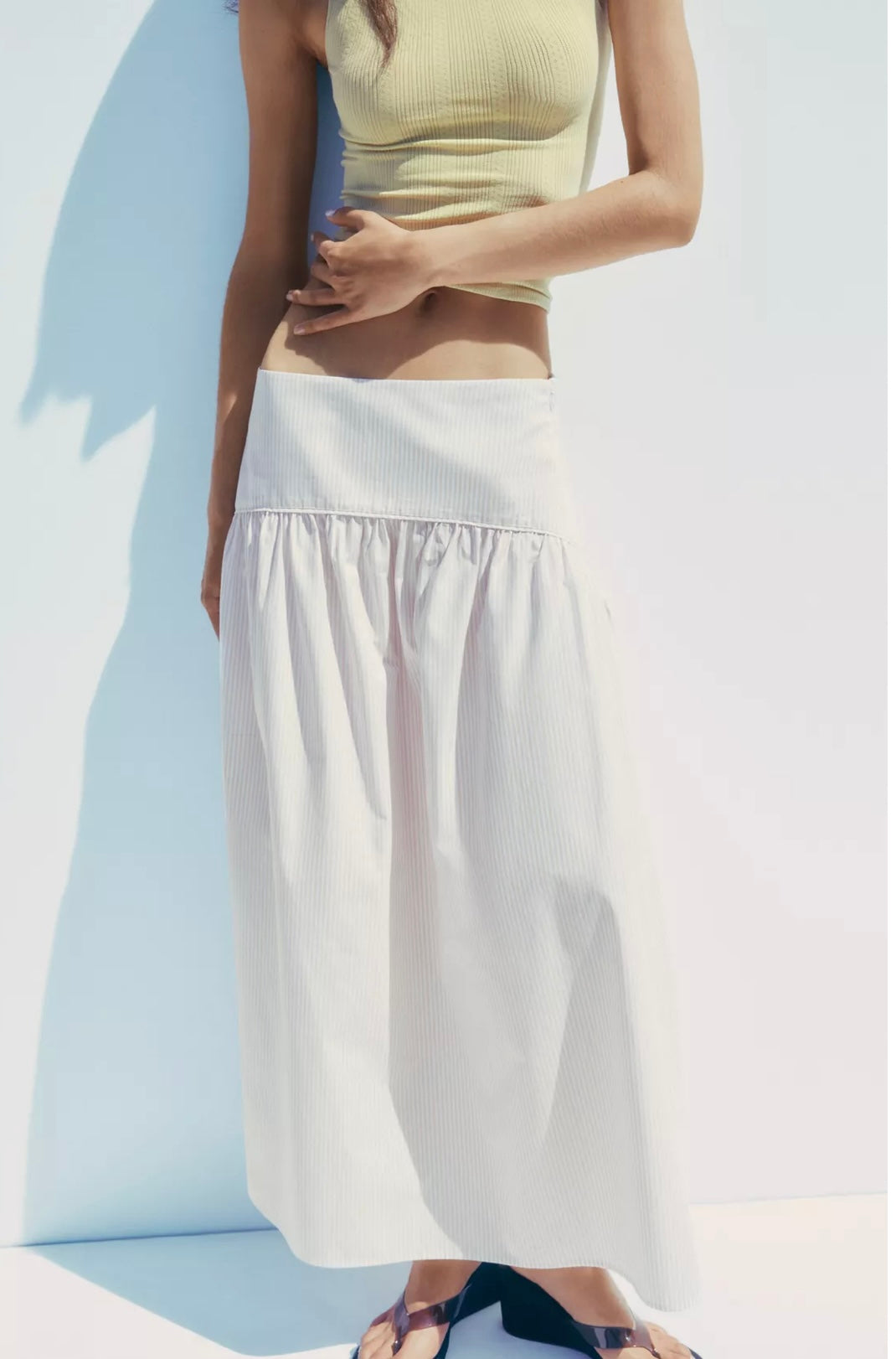 FALDA MIDI RAYAS