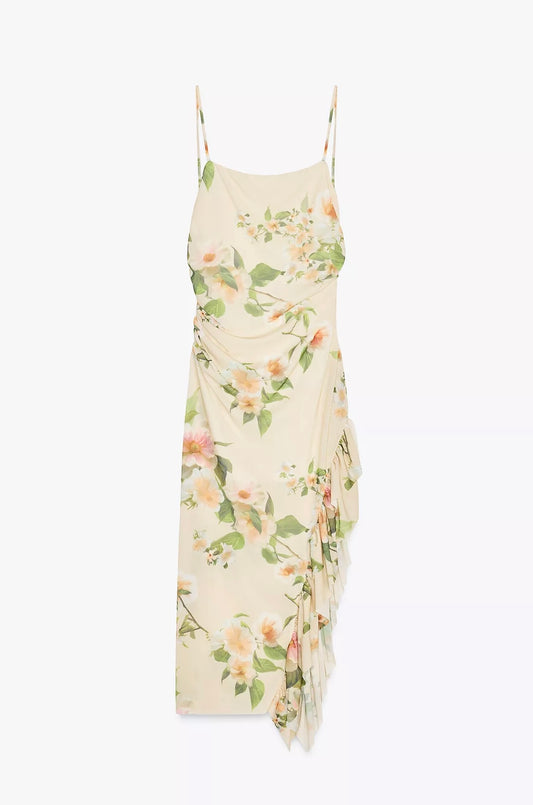 VESTIDO ESTAMPADO FLORES OLANES