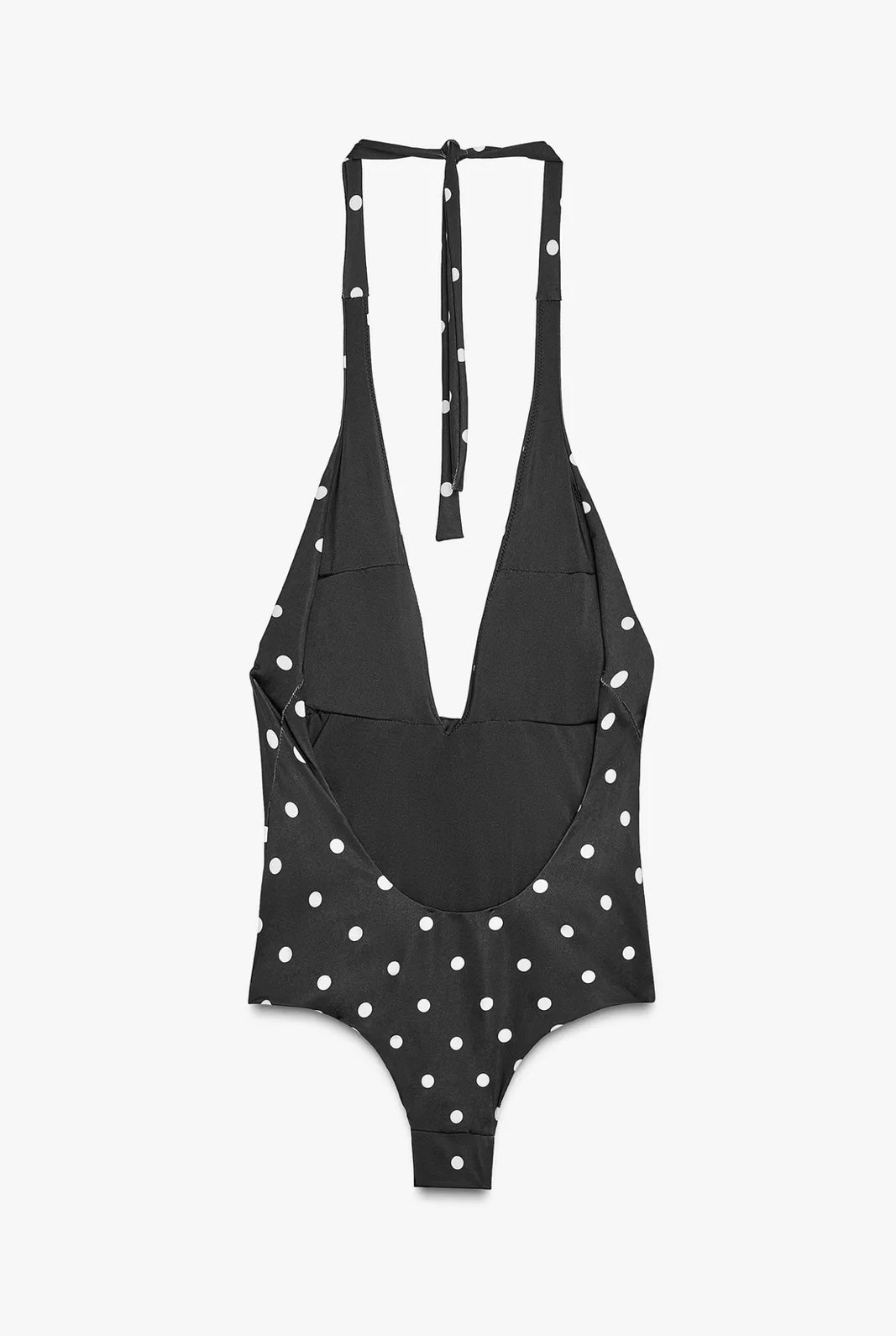 TRAJE DE BAÑO HALTER LUNARES FLOR RELIEVE