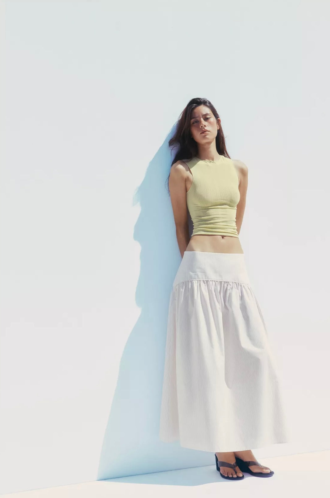 FALDA MIDI RAYAS