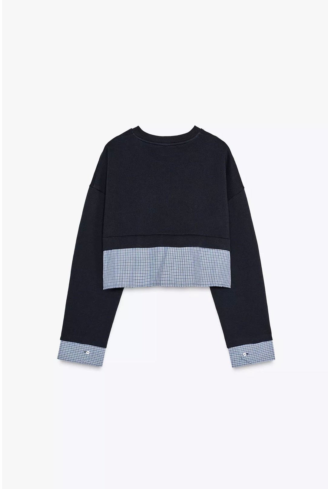SUDADERA CROP COMBINADA