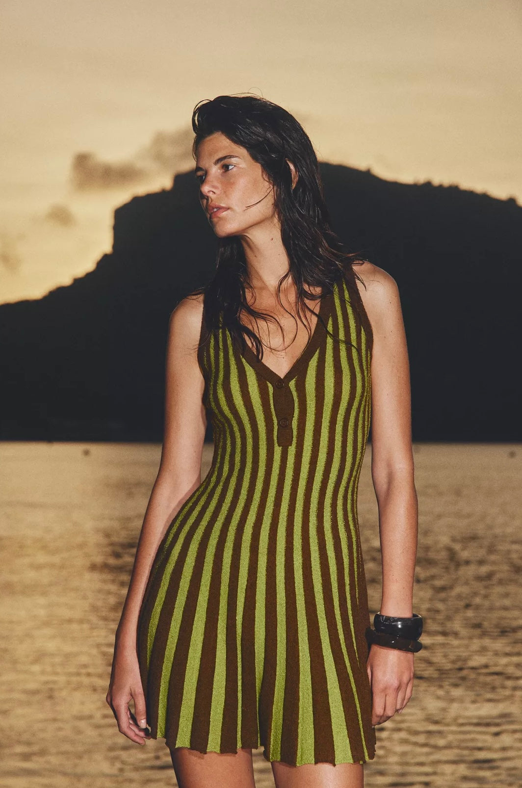 VESTIDO PUNTO CORTADO RAYAS