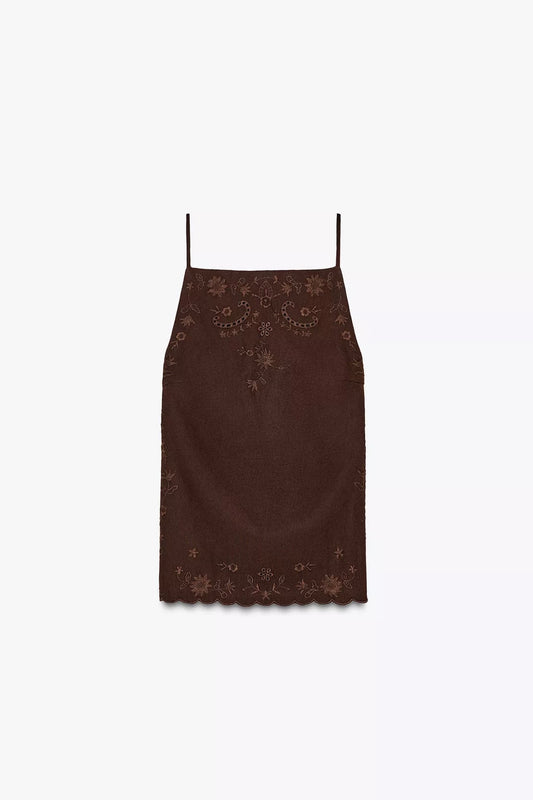 TOP ESPALDA DESCUBIERTA BORDADOS