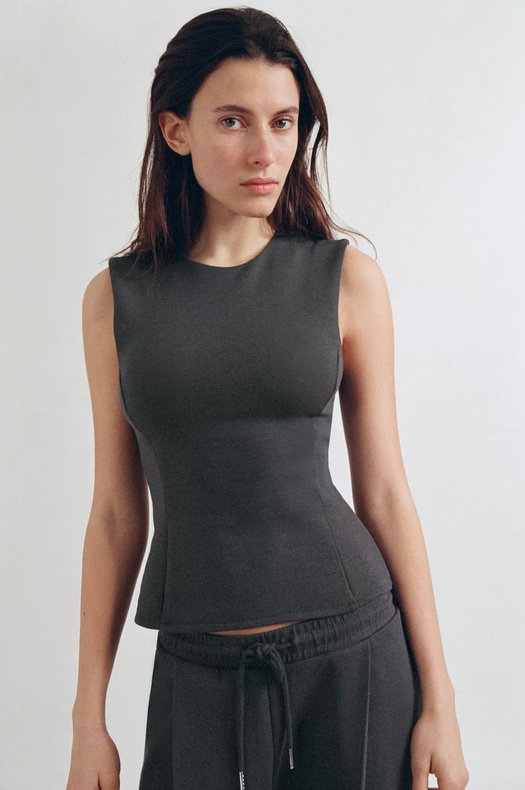 TOP PEPLUM INTERLOCK