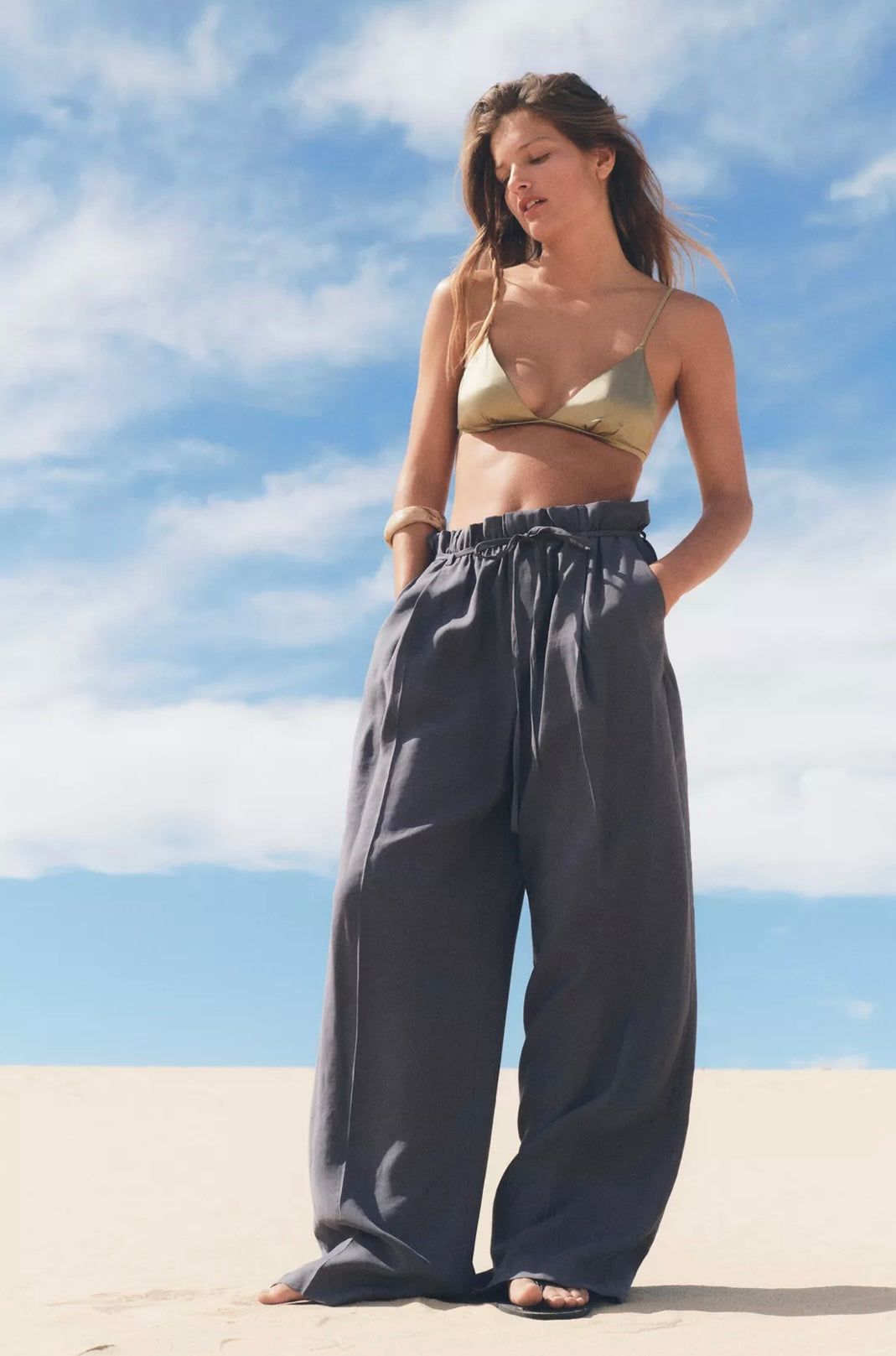 PANTALÓN FLUIDO PAPER BAG CINTURÓN