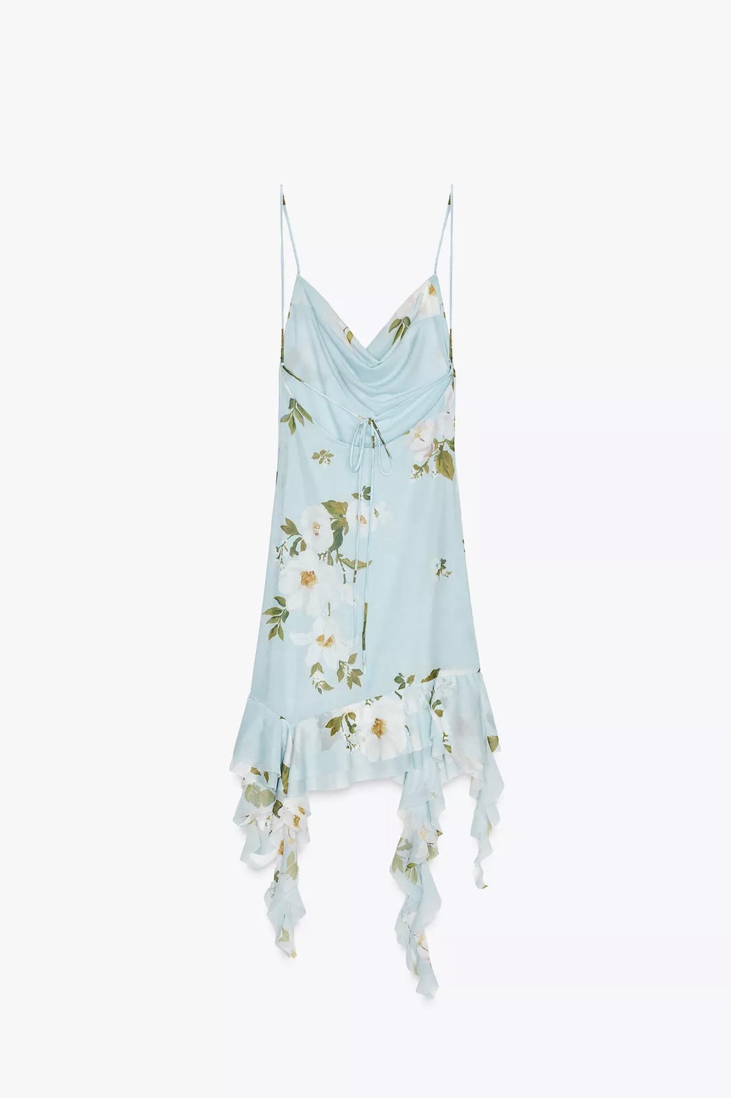 VESTIDO CORTO TUL ESTAMPADO FLORES