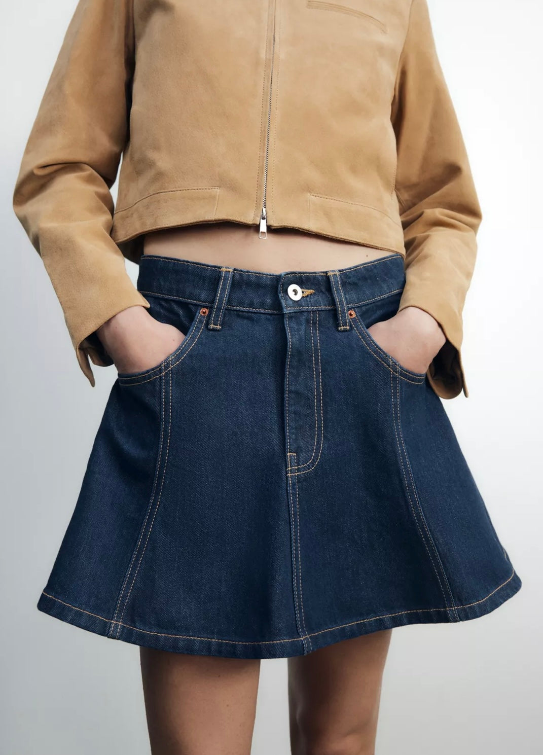 FALDA MINI MEZCLILLA TRF