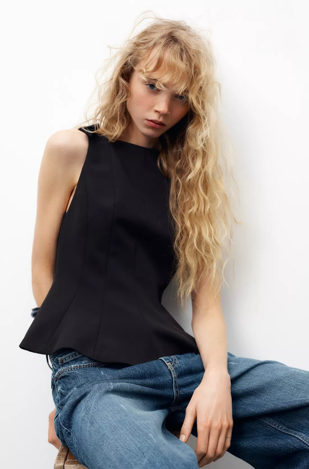 TOP PEPLUM LAZOS