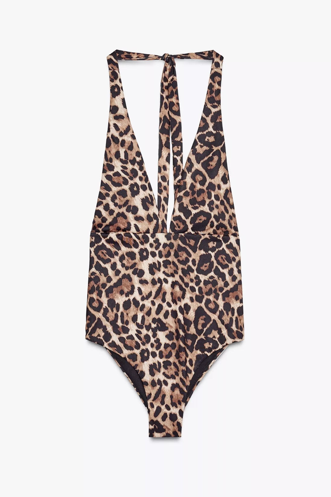 TRAJE DE BAÑO HALTER ESTAMPADO ANIMAL