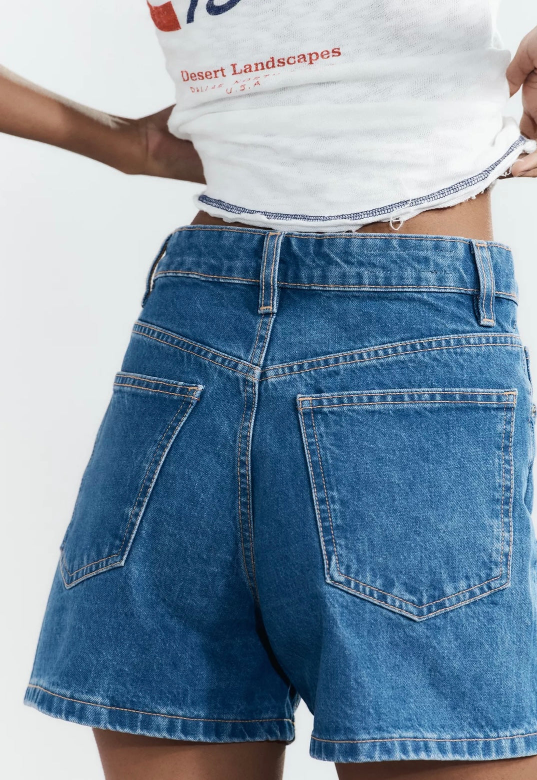 BERMUDA MEZCLILLA MOM FIT