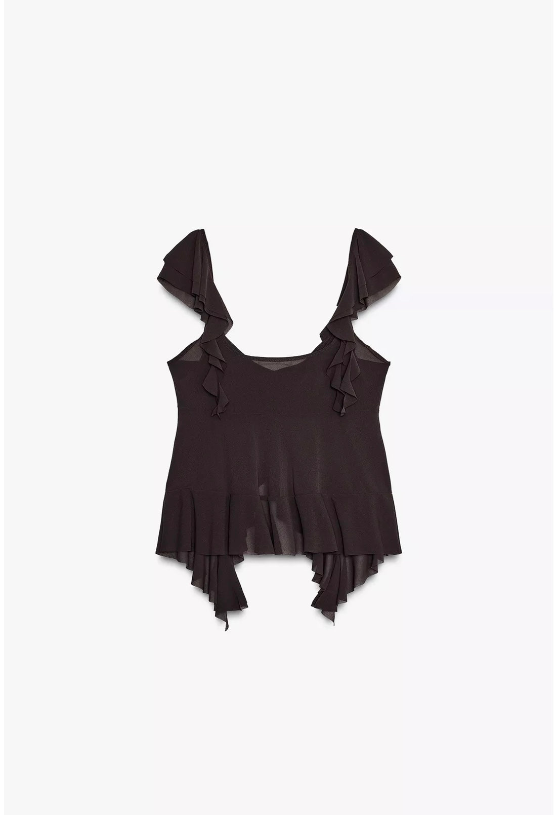 RUFFLED STRAPPY TOP