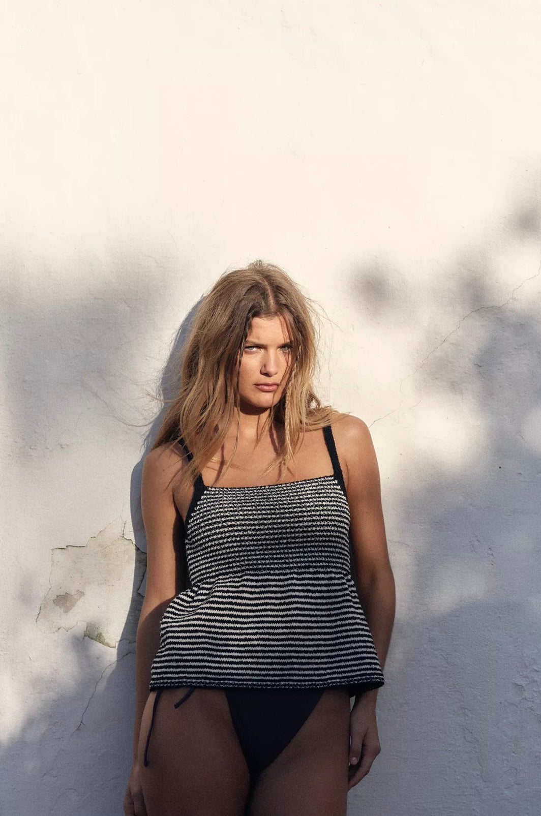 TOP PUNTO RAYAS PEPLUM