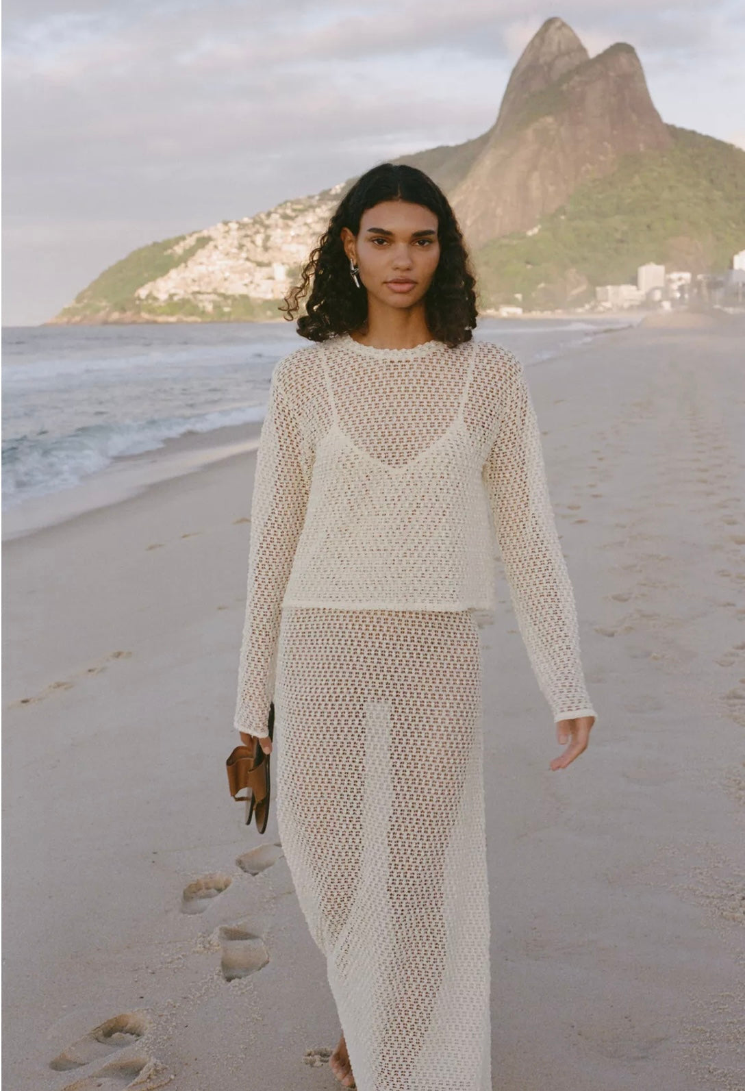 TOP MANGA LARGA CROCHET