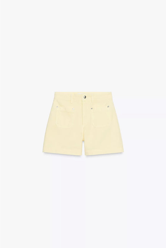 SHORTS Z1975 TIRO ALTO BOLSILLOS PLASTRÓN