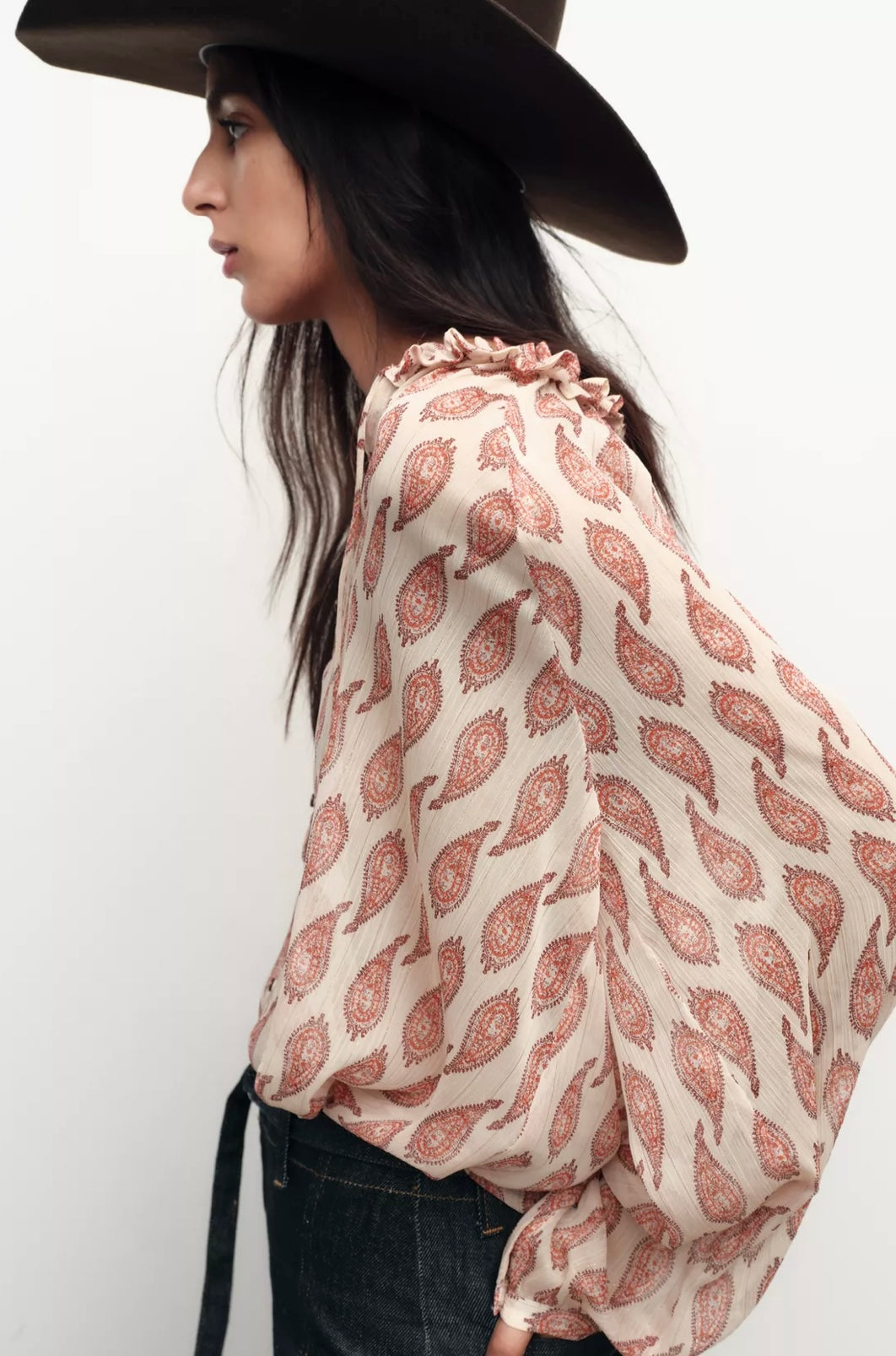 CAMISA ESTAMPADA HILO METALIZADO