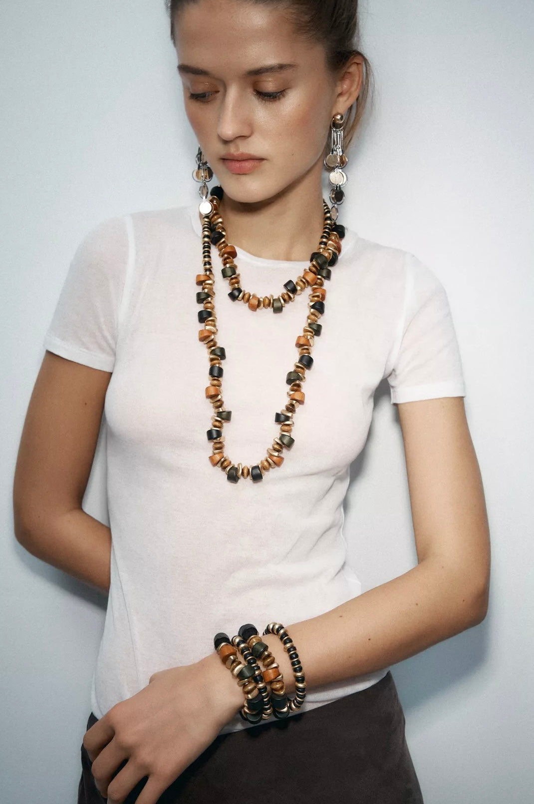 PACK 2 COLLARES PIEZAS MADERA