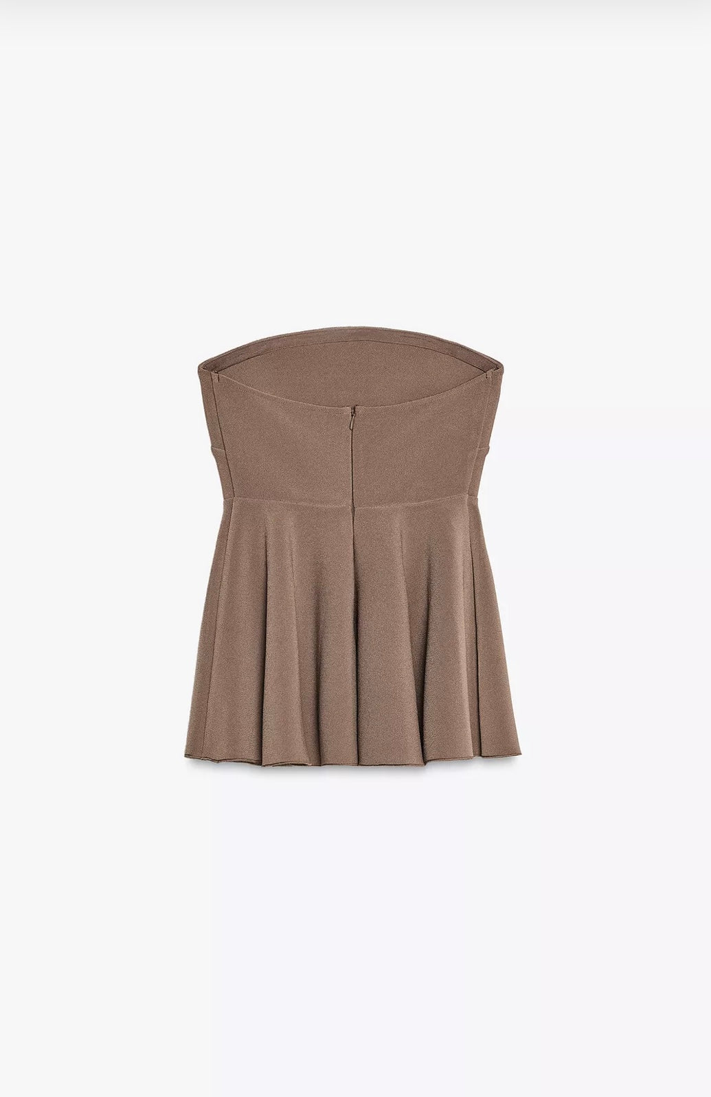 STRAPLESS CREPE TOP