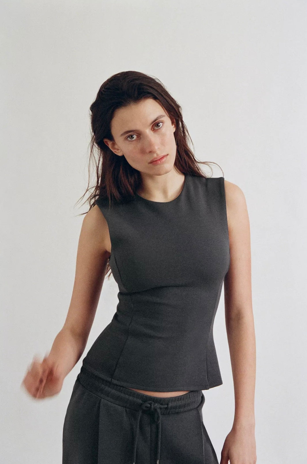 TOP PEPLUM INTERLOCK