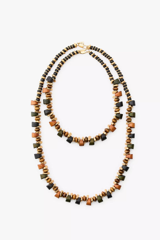 PACK 2 COLLARES PIEZAS MADERA