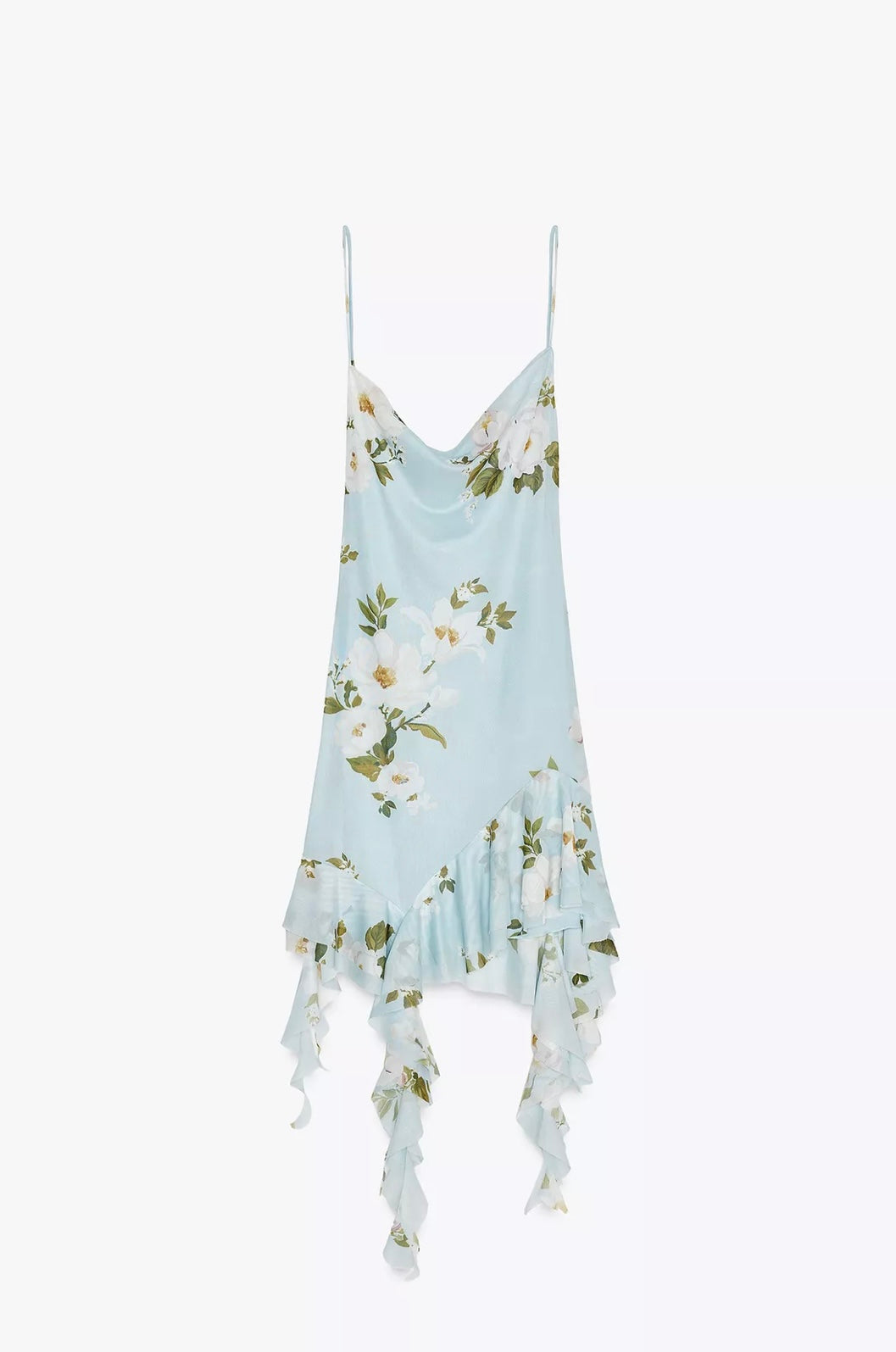 VESTIDO CORTO TUL ESTAMPADO FLORES