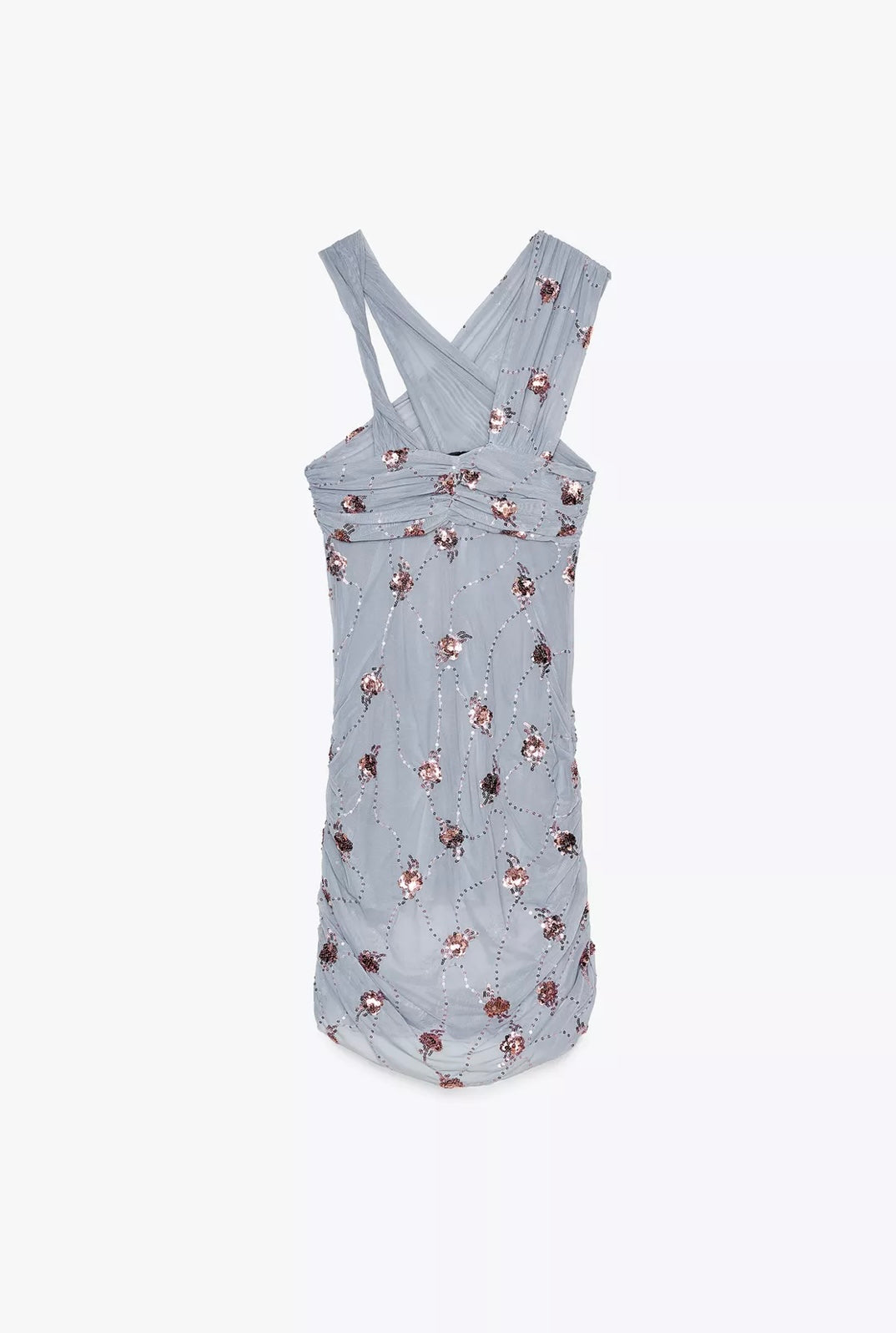 VESTIDO DRAPEADO LENTEJUELAS 