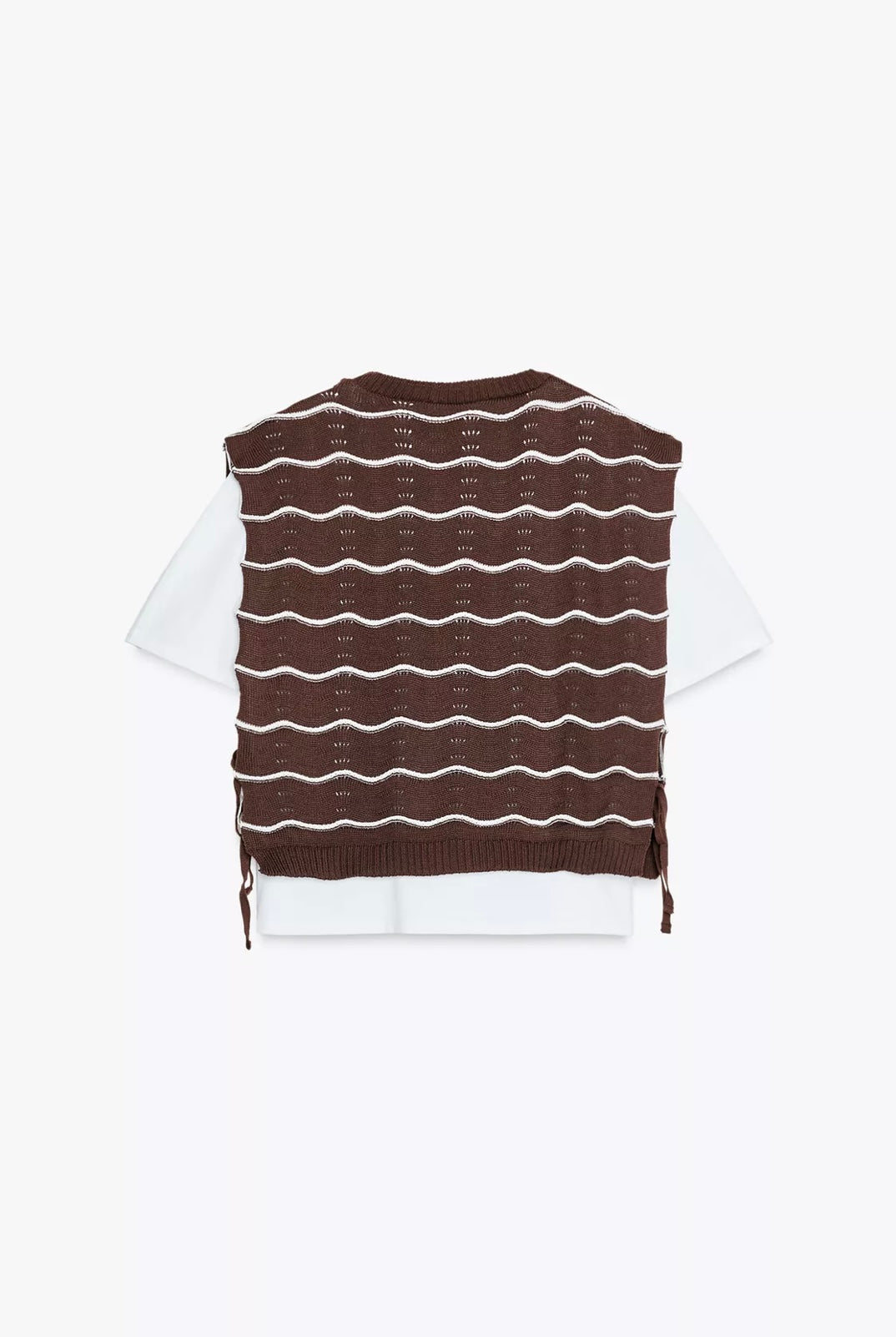 PLAYERA COMBINADA CHALECO TRICOT
