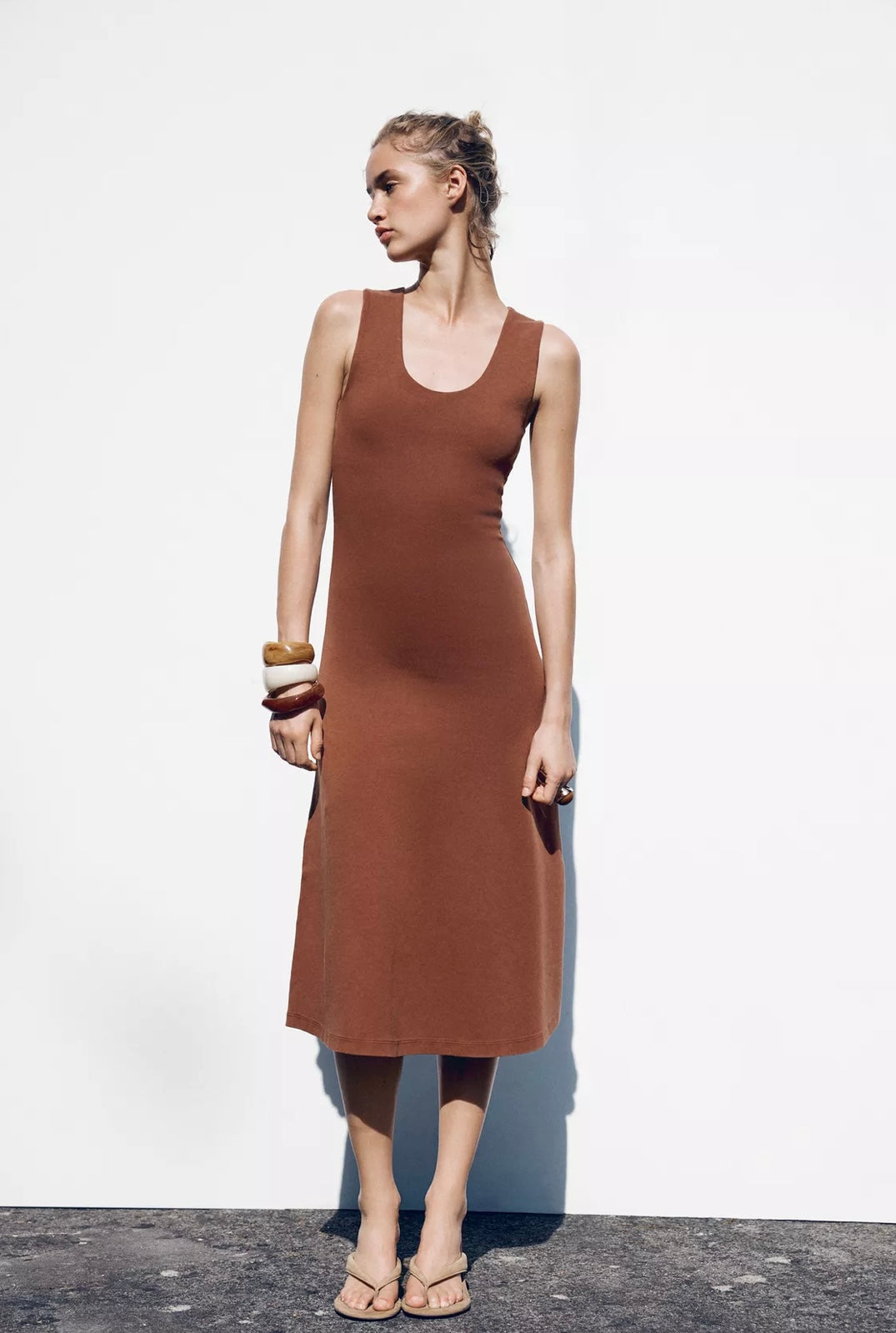 VESTIDO MIDI INTERLOCK