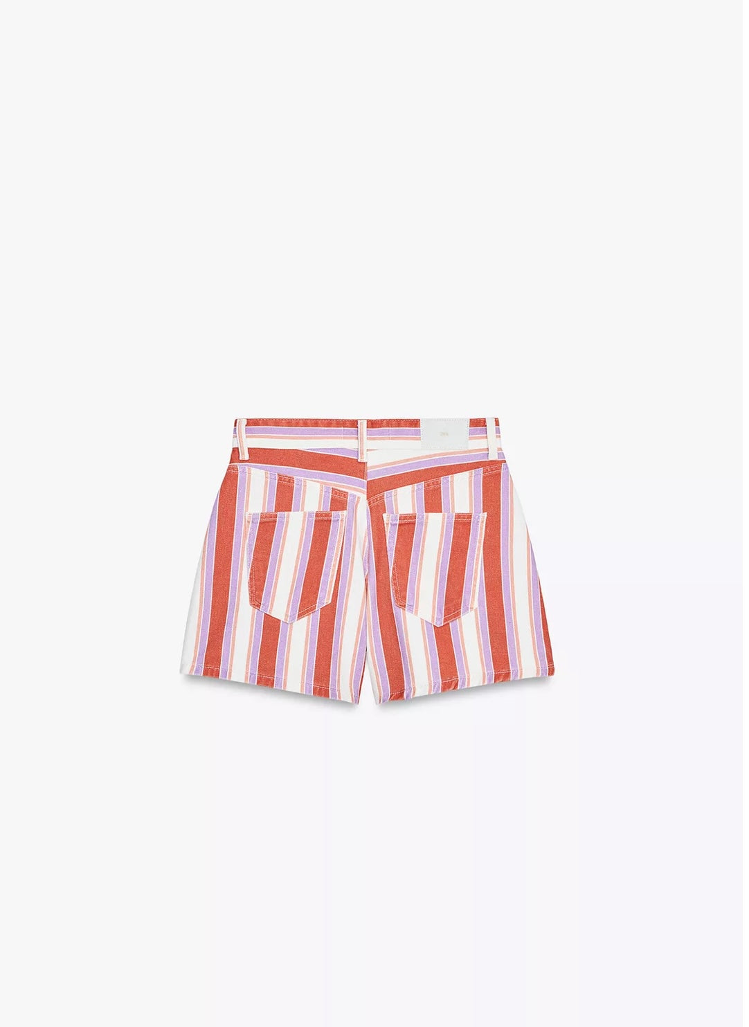 MOM FIT HIGH-WAISTED STRIPED SHORTS