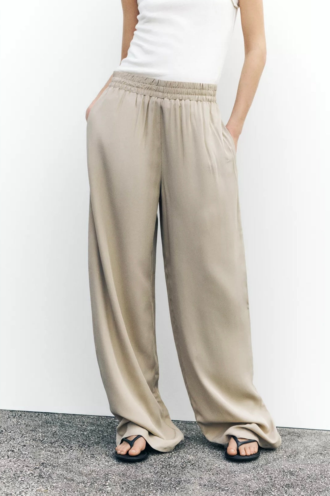 PANTALÓN ANCHO CINTURA ELÁSTICA