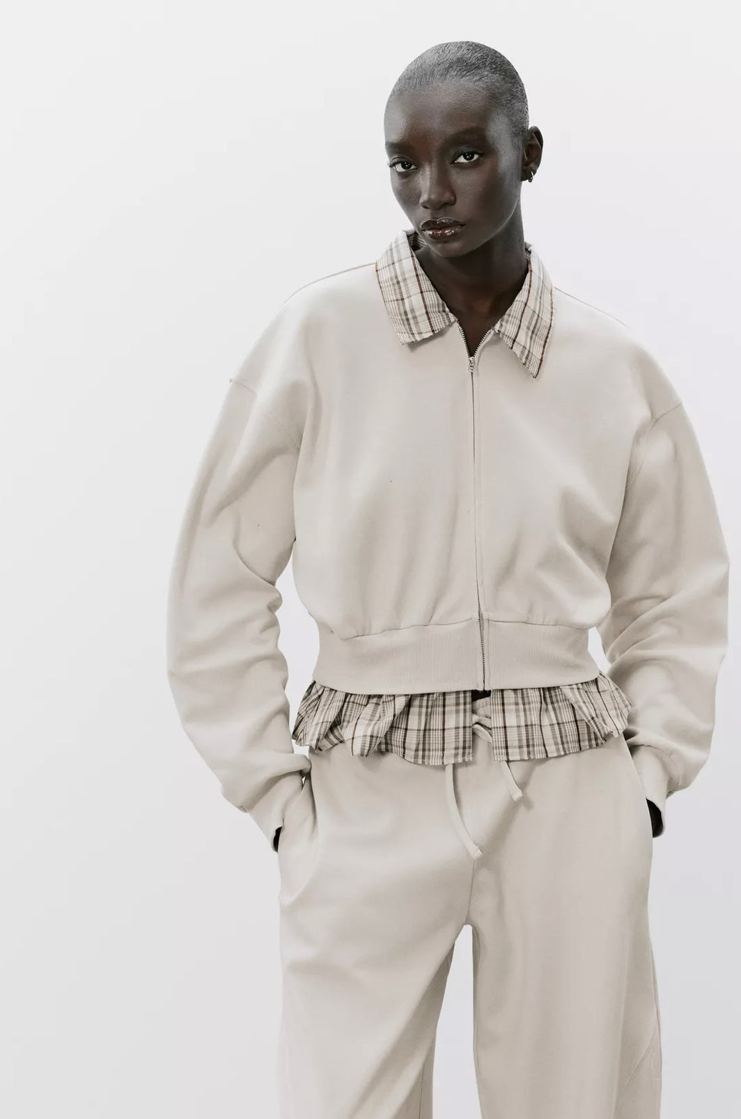 SUDADERA COMBINADA POPELINA