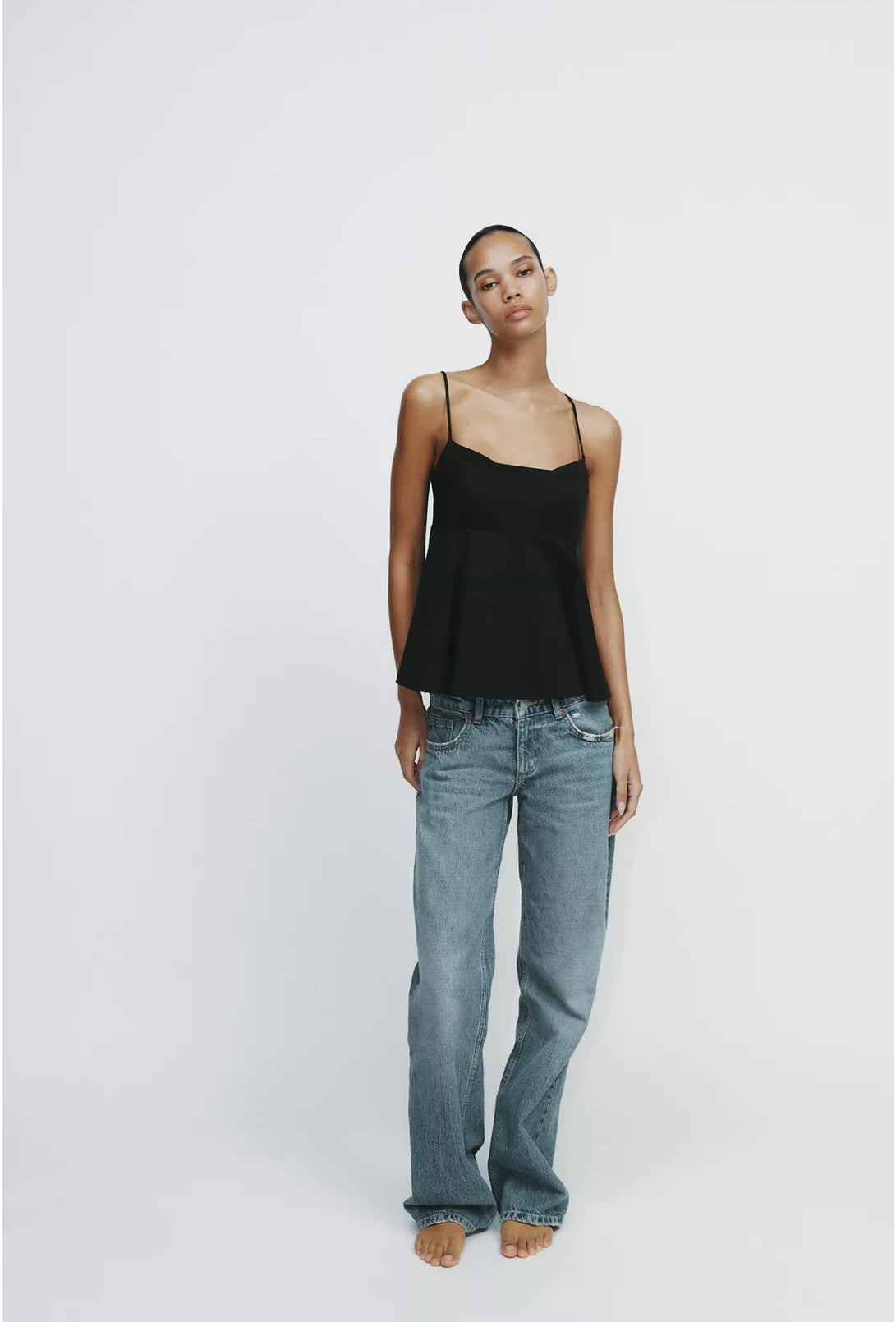 TOP TIRANTES EFECTO PEPLUM