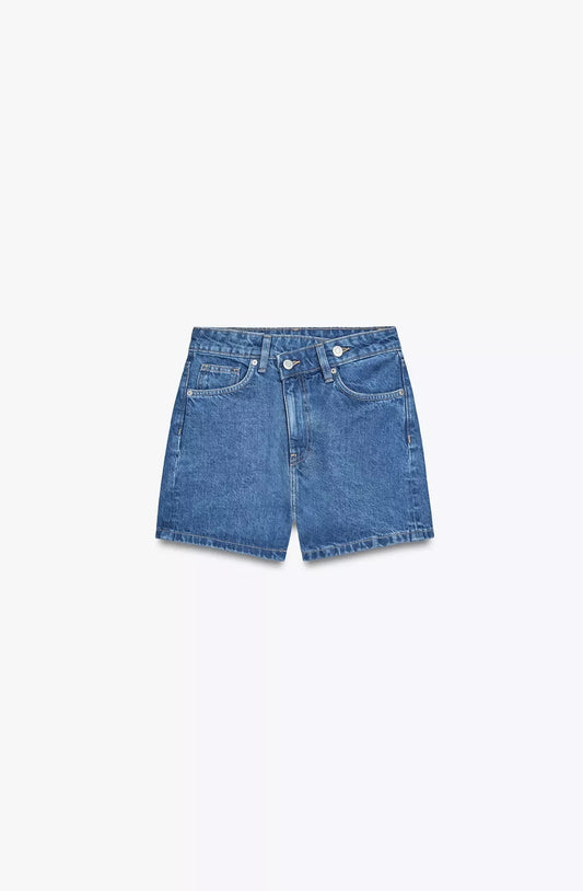 BERMUDA MEZCLILLA MOM FIT