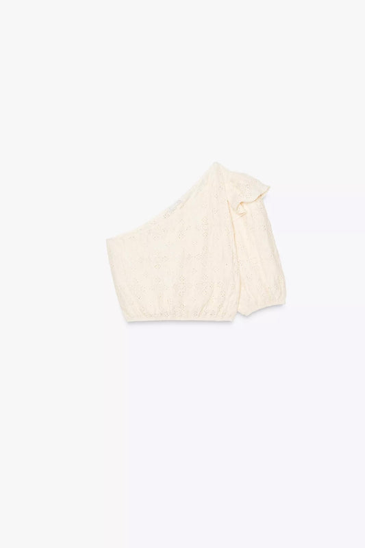 TOP ASIMÉTRICO BORDADOS