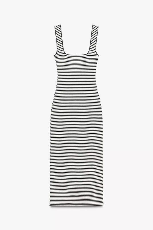 VESTIDO ESCOTE CUADRADO STRETCH