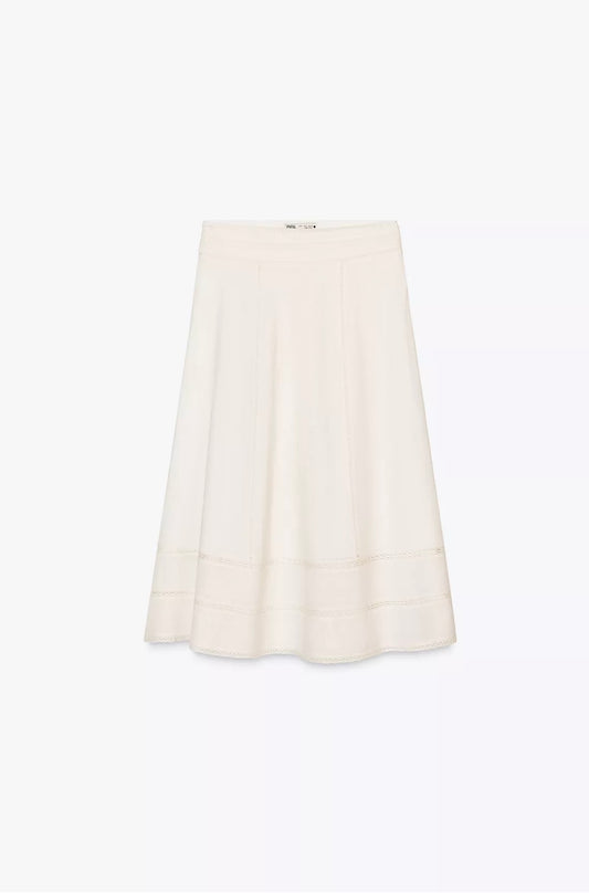 FALDA MIDI BORDADO
