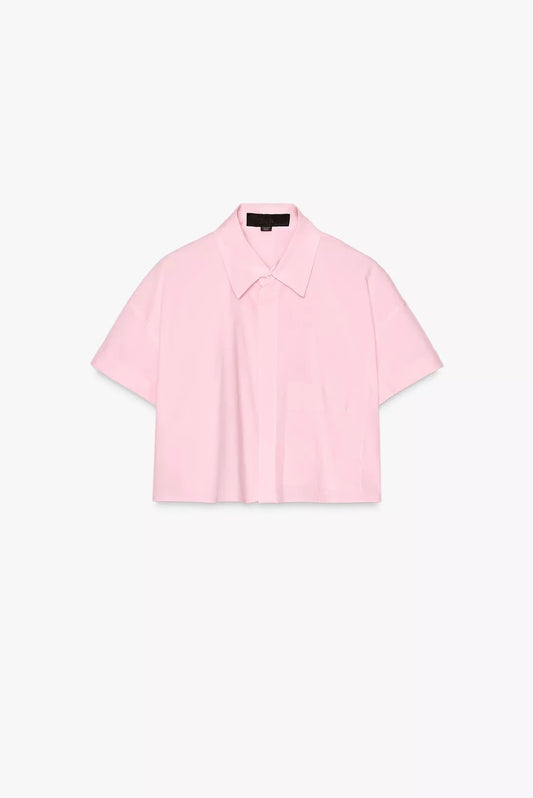 CROP POPLIN SHIRT