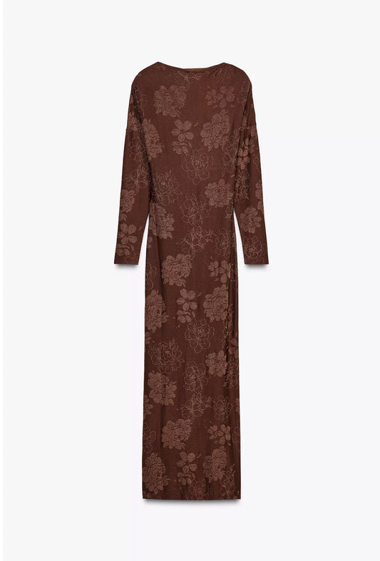 VESTIDO JACQUARD ESPALDA DESCUBIERTA