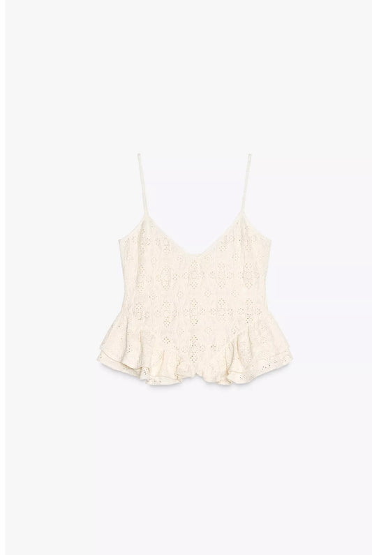 TOP PEPLUM BORDADOS
