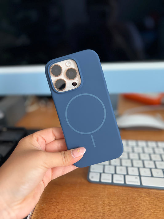 Silicon MagSafe azul marino