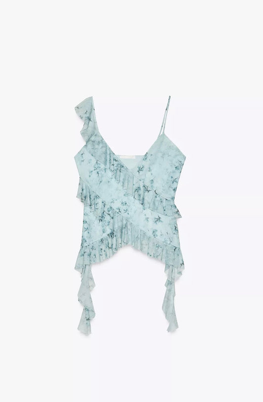 TOP TUL ESTAMPADO OLANES