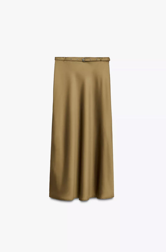 FALDA MIDI CINTURÓN L