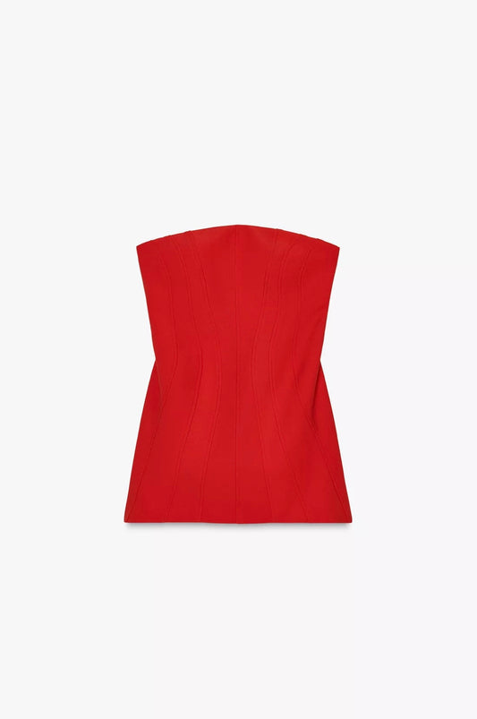 VESTIDO CORTO STRAPLESS