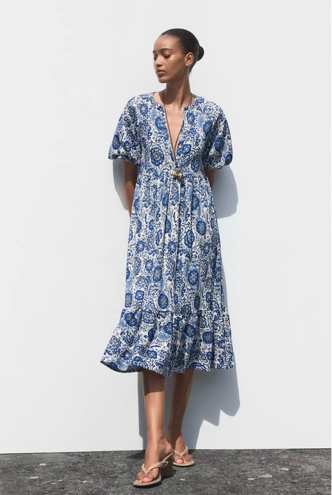 VESTIDO MIDI ESTAMPADO