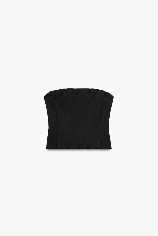 TOP STRAPLESS PLIEGUES
