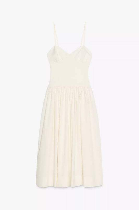 VESTIDO COMBINADO POPELINA