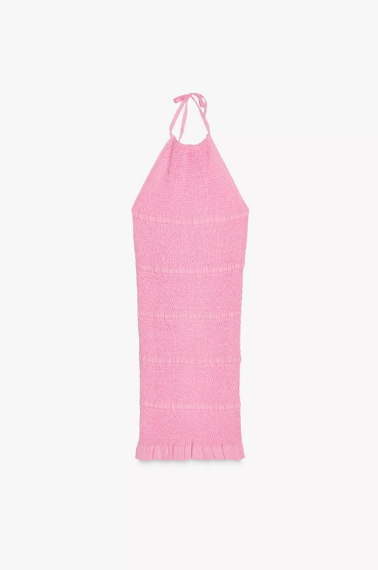 VESTIDO HALTER PUNTO