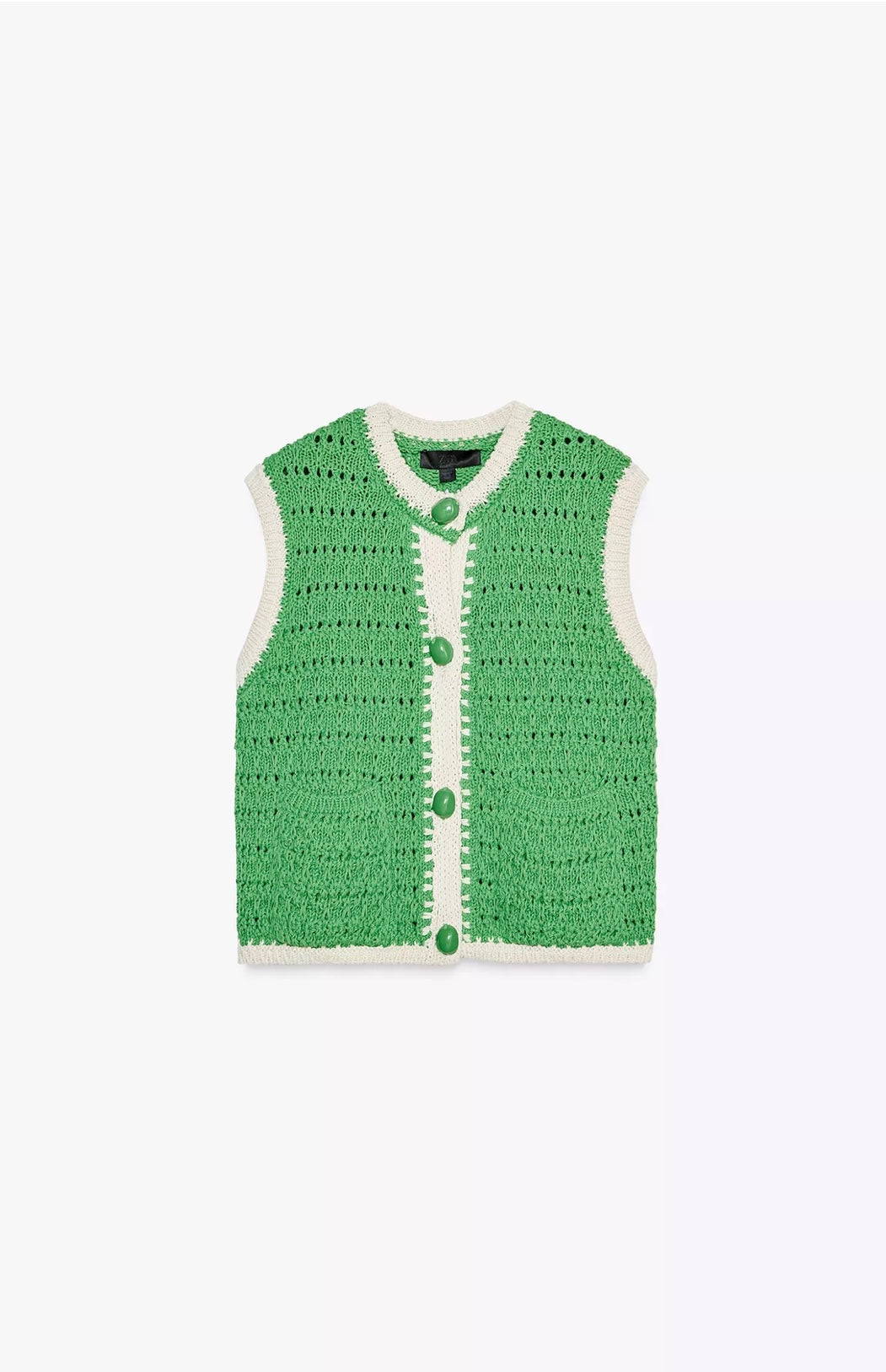 TOP CHALECO PUNTO BOTONES GRANDES