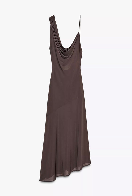 VESTIDO LARGO ASIMÉTRICO